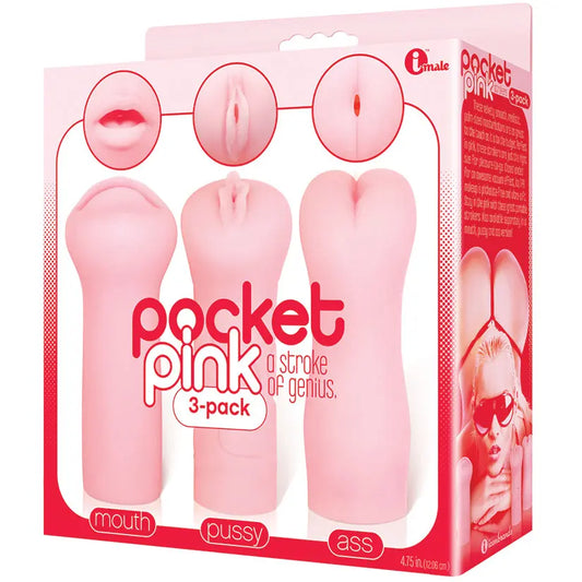 The 9's Pocket Pink Mini Masturbator-Trio My Store