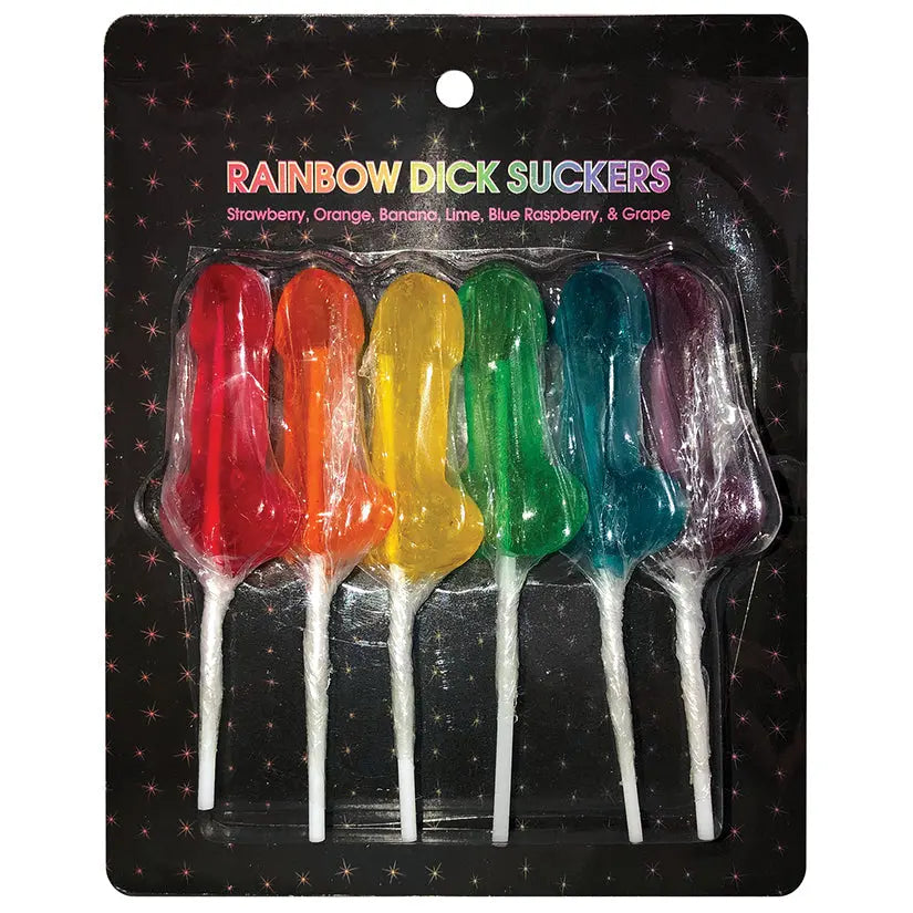Rainbow Dick Suckers Assorted 6PK My Store