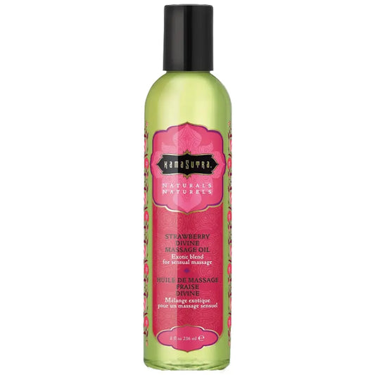 Kama Sutra Naturals Massage Oil-Strawberry Divine 8oz My Store