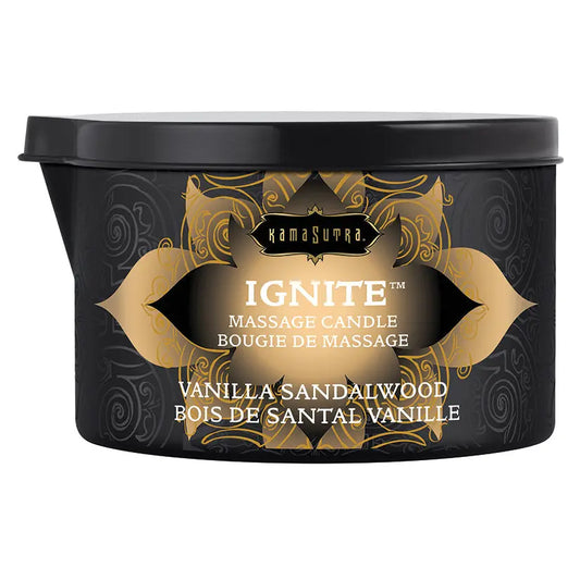 Kama Sutra Ignite Massage Candle-Vanilla Sandalwood 6oz My Store