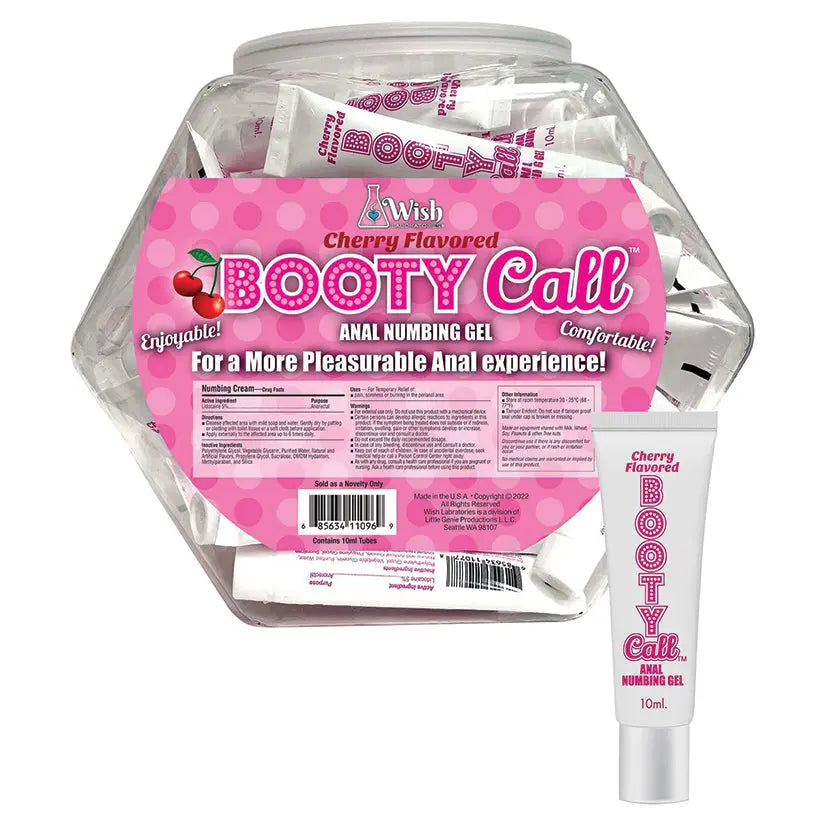 BootyCall Anal Numbing Gel-Cherry 10ml Fishbowl of 65pcs My Store