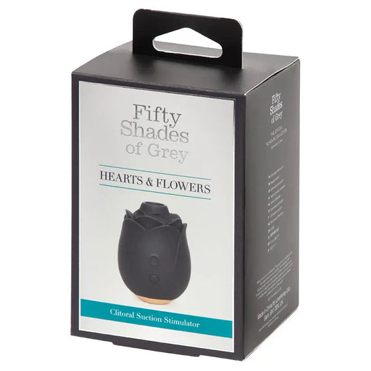 Fifty Shades of Grey Hearts & Flowers Black Rose Suction Vibe My Store
