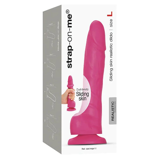 Strap On Me Sliding Skin Realistic Dildo-Fuchsia L My Store