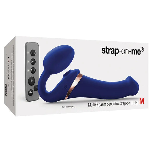 Strap On Me Multi Orgasm Bendable Strap-On-Night Blue M My Store