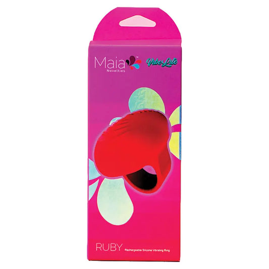Maia Vibelite Ruby Silicone Vibrating Finger Ring My Store