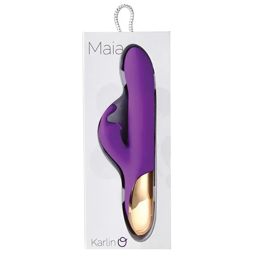 Maia Karlin Rechargeable Silicone Beaded Rabbit-Purple 8.5 My Store