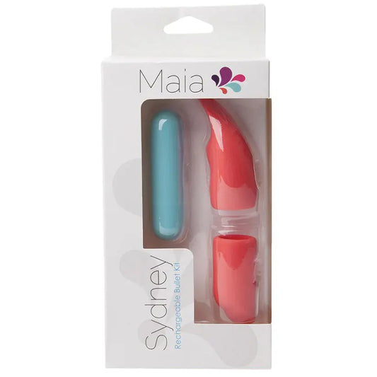 Maia Sydney Rechargeable Mini Bullet With 2 Sleeves-Teal My Store
