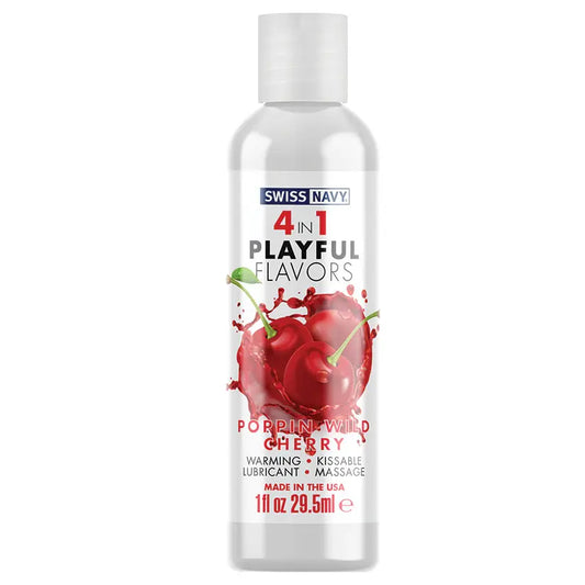 Swiss Navy 4 In 1 Playful Flavors-Poppin Wild Cherry 1oz My Store