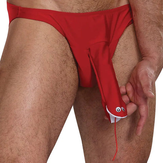 Male Power Novelty Trouser Snake Bikini-Red One Size-Boxed My Store