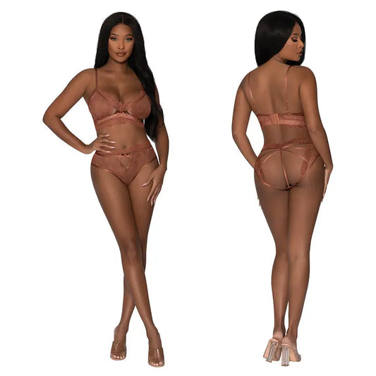 Magic Silk Bralette & G-Panty-Brown L/XL-Boxed My Store