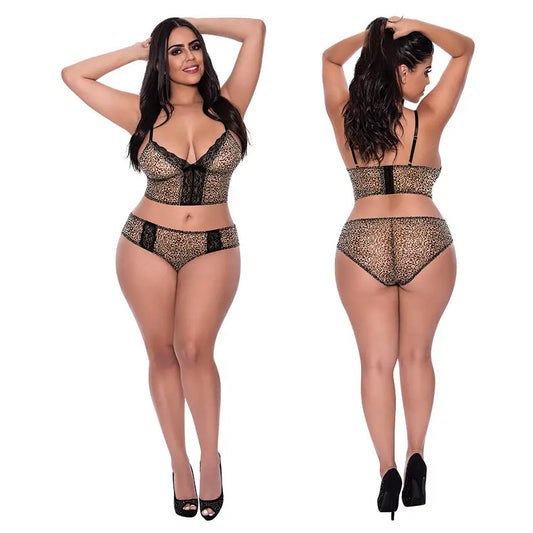 Magic Silk Bra & Hipster Panty-Leopard QUEEN-Boxed My Store