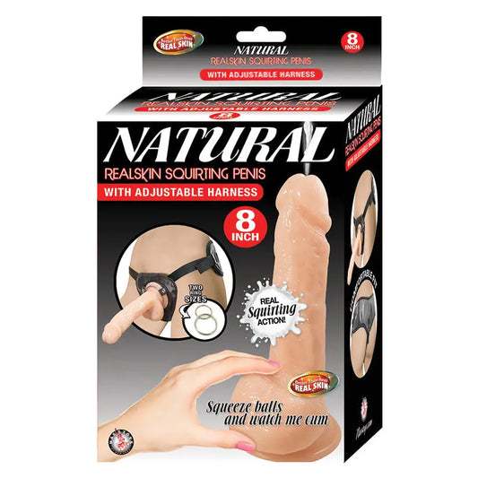 Natural Real Skin Squirting Penis with Harness-Flesh 8 My Store
