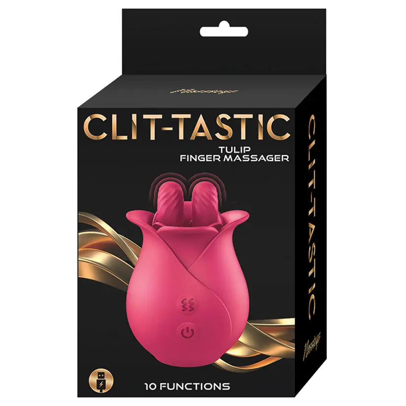 Clit-Tastic Tulip Finger Massager-Red My Store