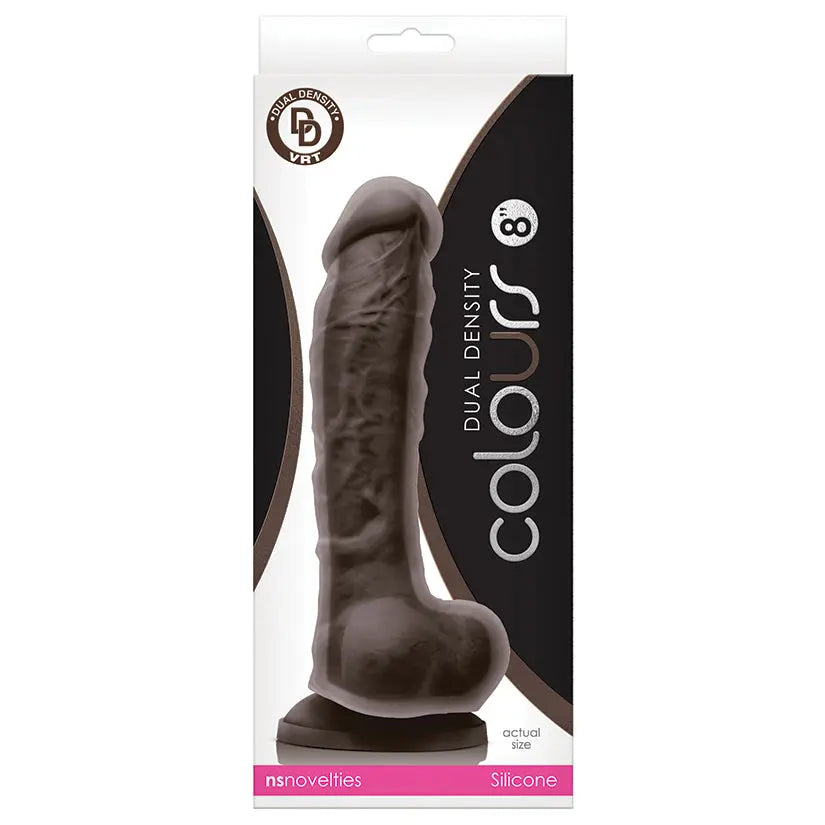 Colours Dual Density Dildo-Dark Brown 8 My Store