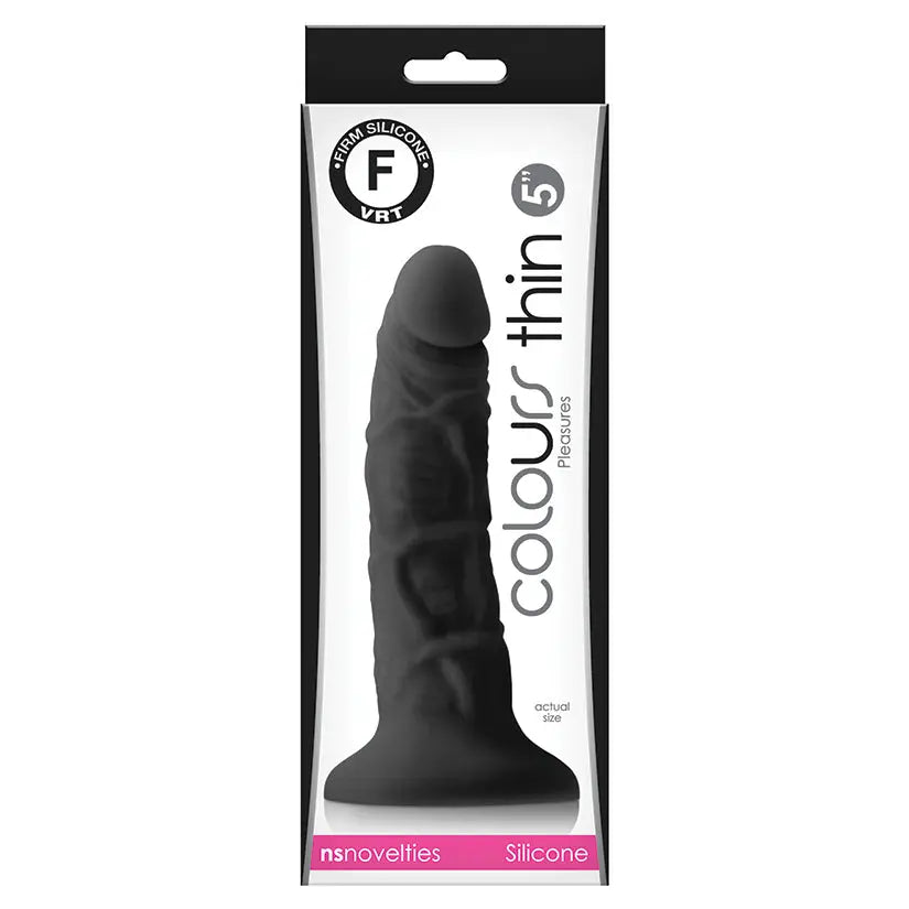 Colours Pleasures Thin Dildo-Black 5 My Store