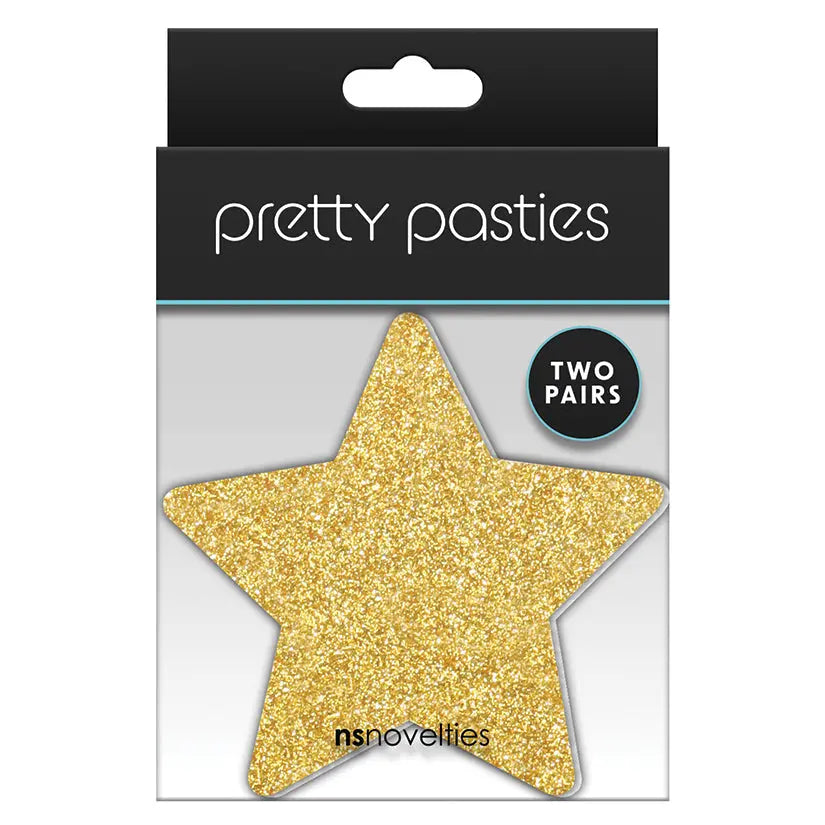 Pretty Pasties Glitter StarsBlk/Gold 2pk My Store
