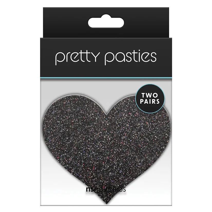 Pretty Pasties Glitter HeartsBlk/Gold 2pk My Store