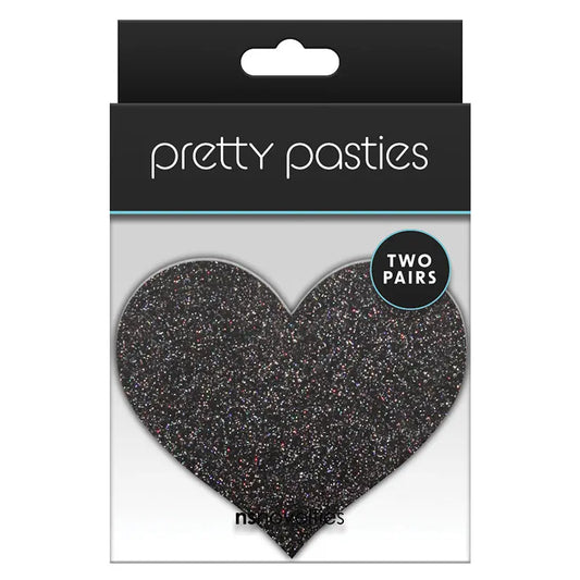 Pretty Pasties Glitter HeartsBlk/Gold 2pk My Store