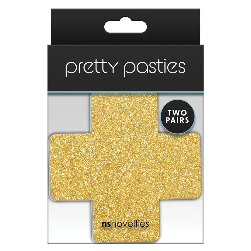Pretty Pasties Glitter CrossBlk/Gold 2pk My Store