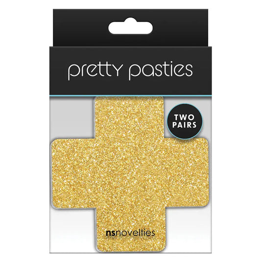 Pretty Pasties Glitter CrossBlk/Gold 2pk My Store