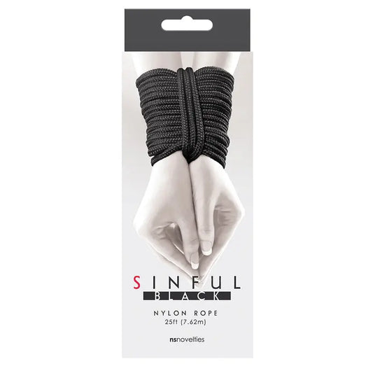 Sinful Nylon Rope-Black 25ft My Store