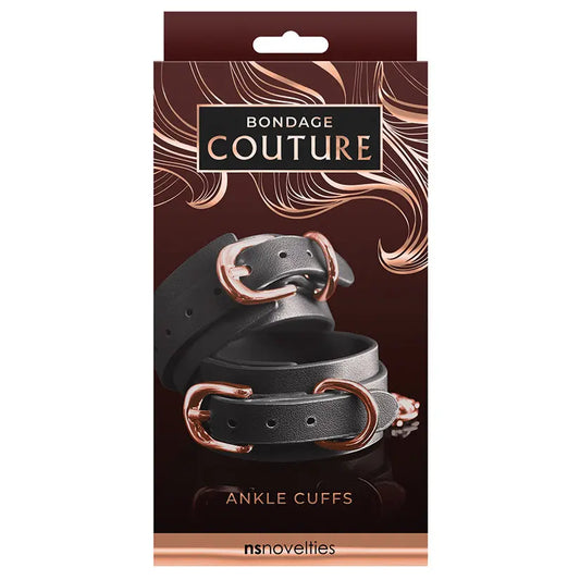 Bondage Couture Ankle Cuffs-Black My Store