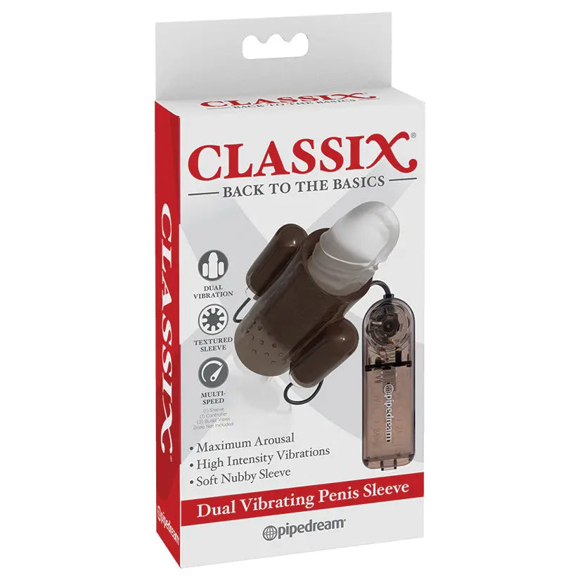 Classix Dual Vibrating Penis Sleeve-Smoke My Store