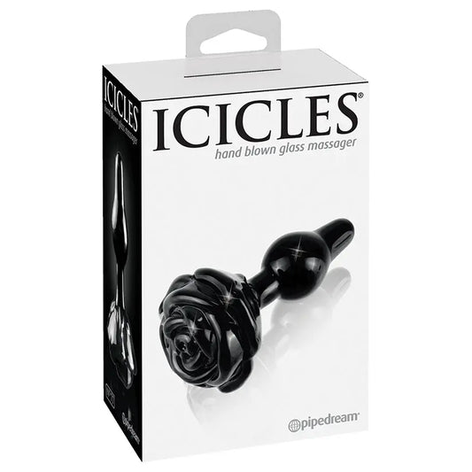 Icicles No.77 Rose Shaped Plug-Black My Store