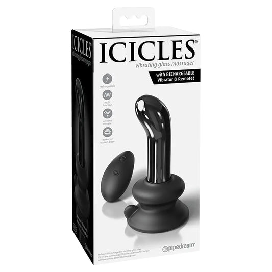 Icicles No.84 with Rechargeable Vibrator & Remote-Black My Store