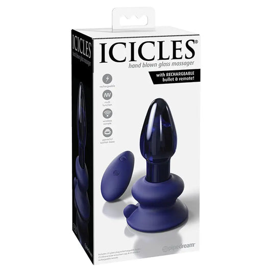 Icicles No.85 with Rechargeable Vibrator & Remote-Blue My Store