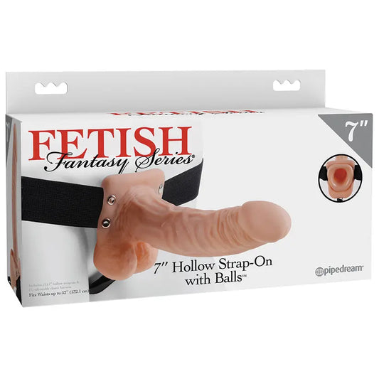 Fetish Fantasy Series Hollow Strap-On with Balls-Vanilla 7 My Store