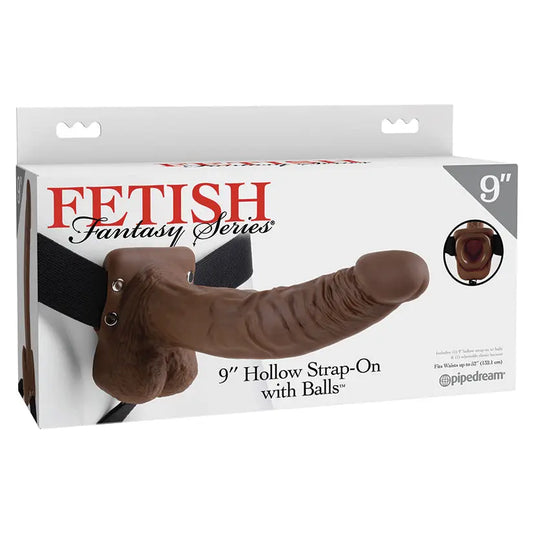 Fetish Fantasy Series Hollow Strap-On with Balls-Chocolate 9 My Store