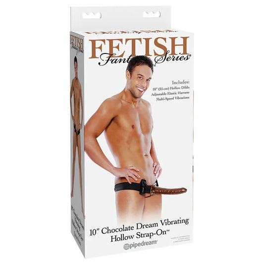Fetish Fantasy Chocolate Dream Vibrating Hollow Strap-On My Store
