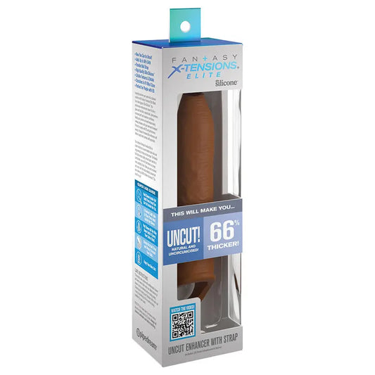 Fantasy X-Tensions Elite Uncut Extension Sleeve with Strap-Tan 7 My Store