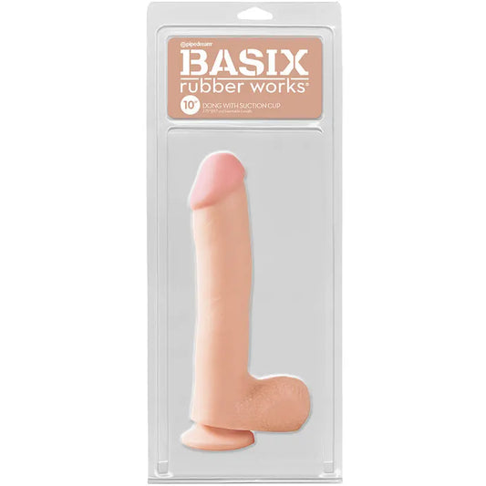 Basix Rubber Works Dong with Suction Cup-Light 10 My Store