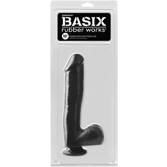 Basix Rubber Works Dong with Suction Cup-Black 10 My Store
