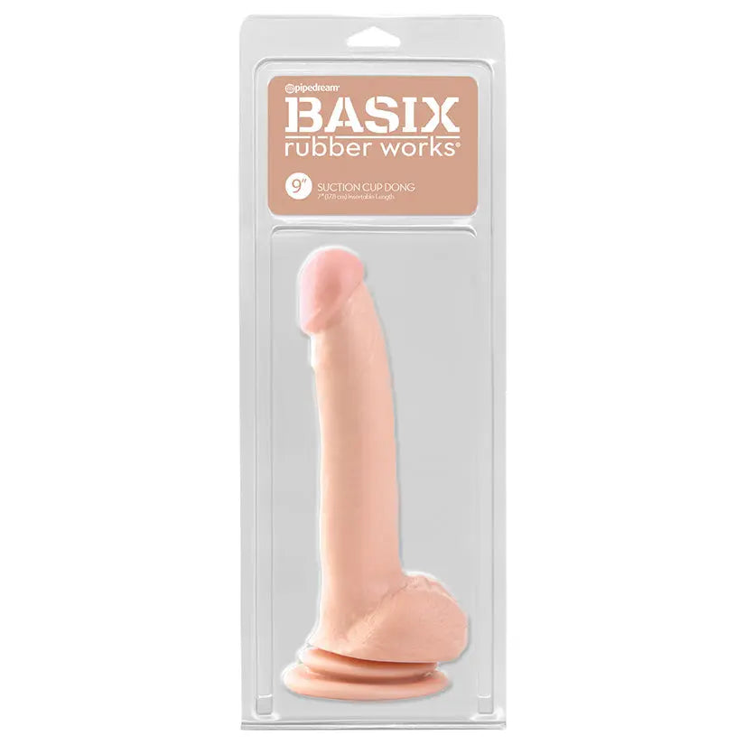 Basix Rubber Works Dong with Suction Cup-Light 9 My Store