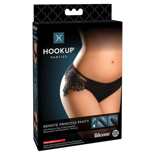Hookup Panties Remote Princess Panty-Black S-L My Store