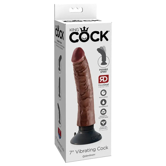 King Cock Vibrating Cock-Brown 7 My Store