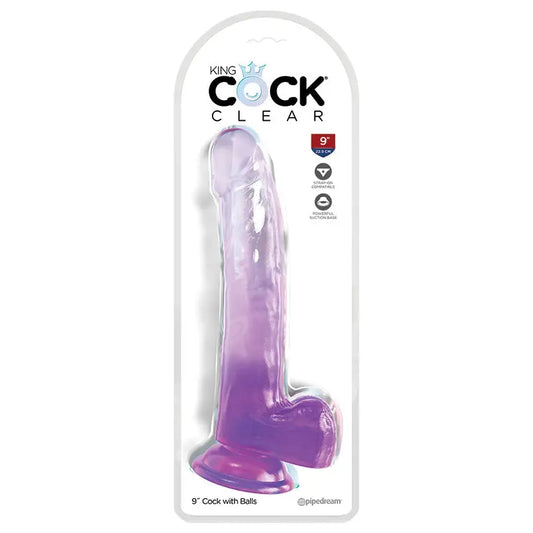 King Cock Clear with Balls-Purple 9 My Store