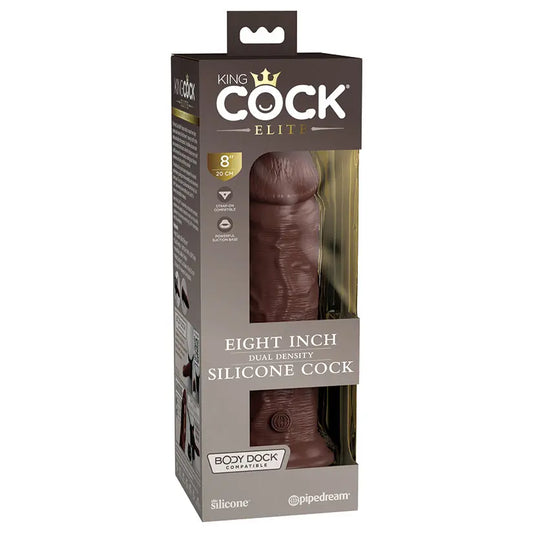 King Cock Elite Dual Density Silicone Cock-Brown 8 My Store