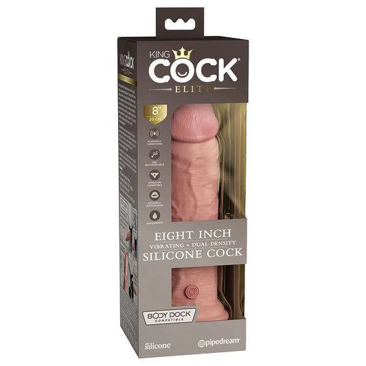 King Cock Elite Dual Density Vibe Silicone Cock-Light 8 My Store