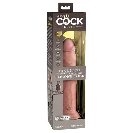 King Cock Elite Dual Density Vibe Silicone Cock-Light 9 My Store