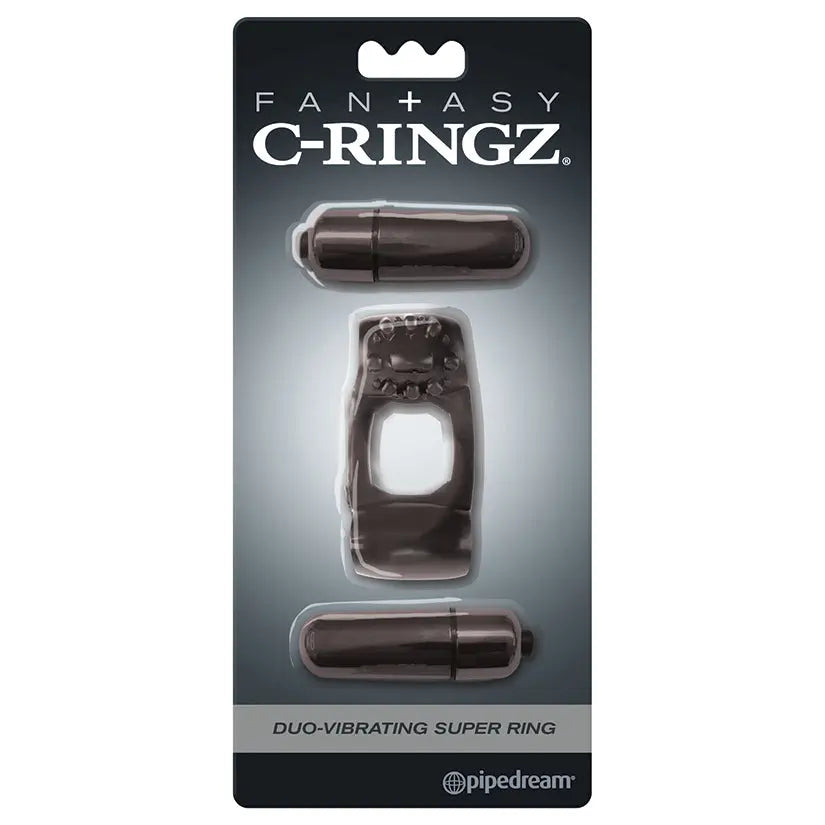 Fantasy C-Ringz Duo-Vibrating Super Ring-Black My Store