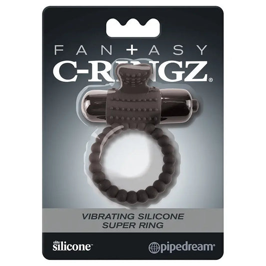 Fantasy C-Ringz Vibrating Silicone Super Ring-Black My Store