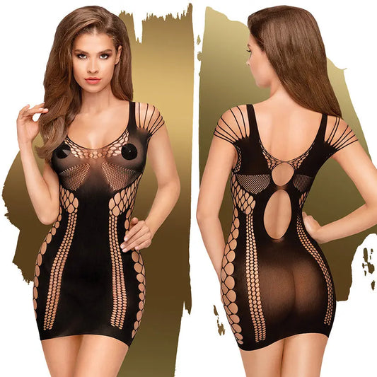 Penthouse Juicy Poison Seamless Mini Dress-Black X-Large-Boxed My Store