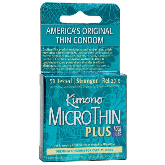 Kimono MicroThin Plus Aqua Lube (3 Pack) My Store
