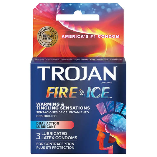 Trojan Pleasures Fire & Ice Condoms (3 Pack) My Store