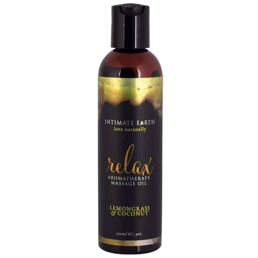 Intimate Earth Aromatherapy Oil Relax-Lemon Grass & Coconut 4oz My Store
