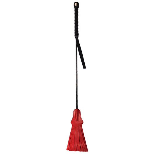 Rouge Group Leather Tasselled Riding Crop-Red My Store